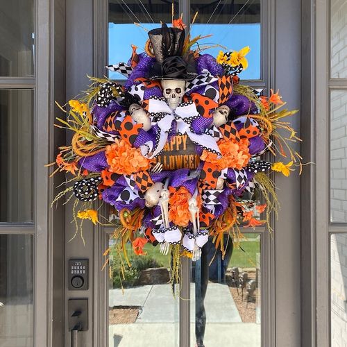 Halloween Purple Skull Wreath photo review