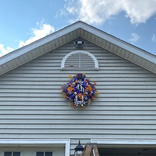 Halloween Purple Skull Wreath photo review