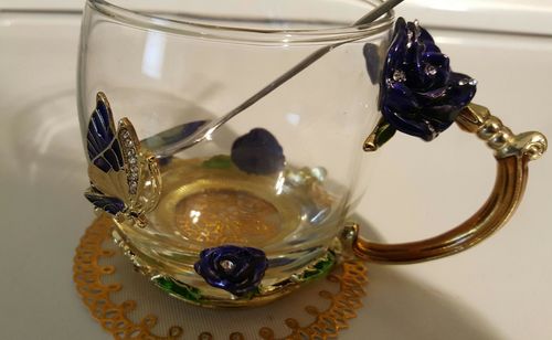 Handmade Enamel Butterfly Rose Cup (Various Designs) photo review