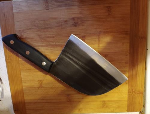 Heavy Forge Custom Serbian Handmade Kitchen Meat Veable Butcher Knife photo review