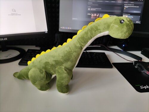 60/80/100 cm Long Neck Dino Pillow Plush 3D Stuffed Animal Brachiosaurus photo review