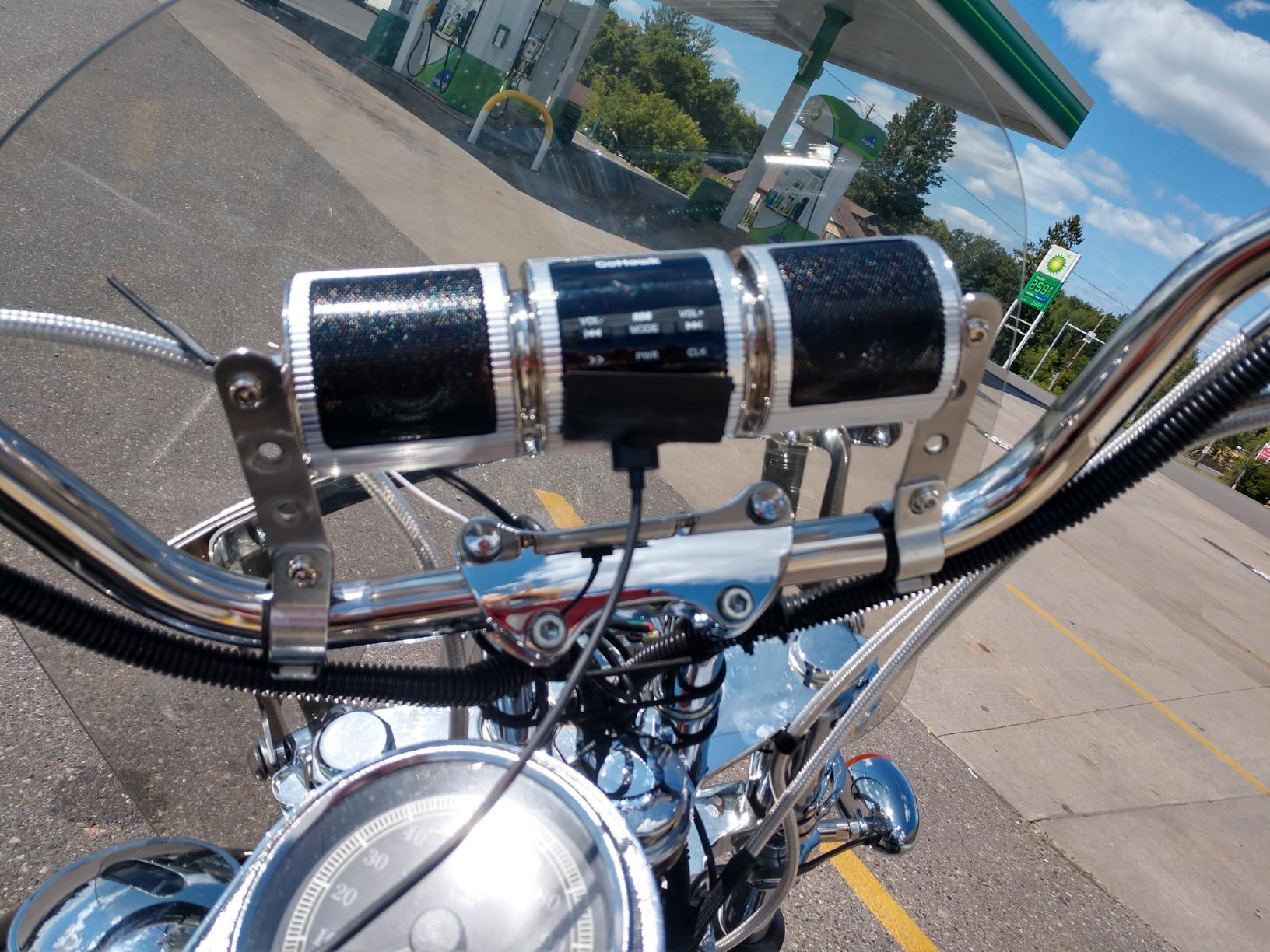 Motorcycle Bluetooth Speaker with FM Radio and LED Display photo review