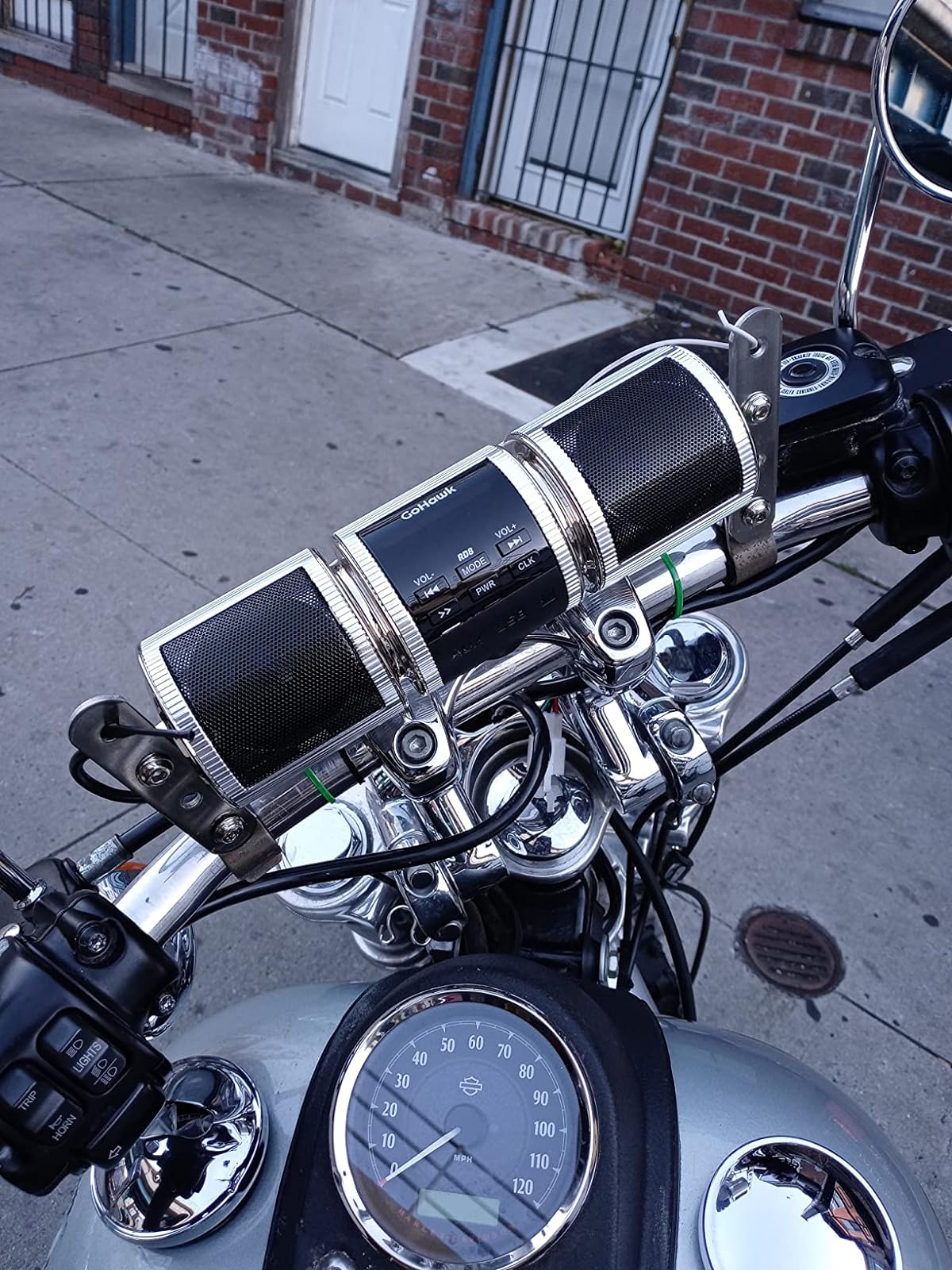 Motorcycle Bluetooth Speaker with FM Radio and LED Display photo review