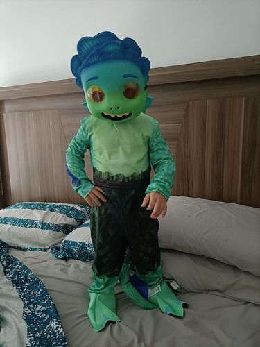 Luca Costume Unisex Halloween Jumpsuit Tail Outfit Cosplay Sea Monster For Kids photo review