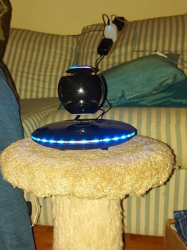 Magnetic Levitating Bluetooth Speaker With Colorful Lights photo review