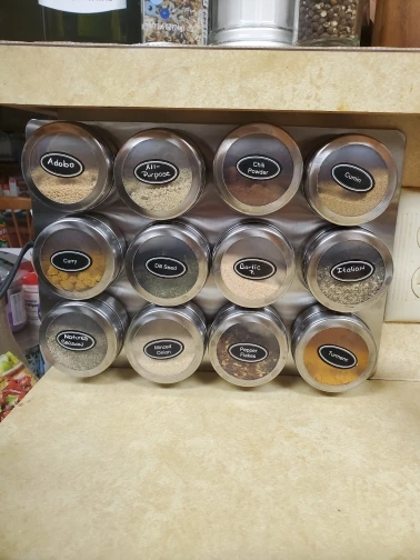 Magnetic Spice Jars With Rack photo review