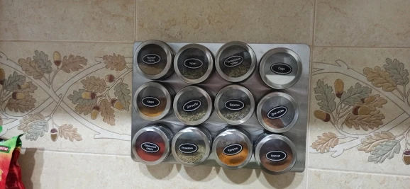 Magnetic Spice Jars With Rack photo review