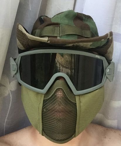 Tactical Foldable Mesh Mask With Ear Protection photo review