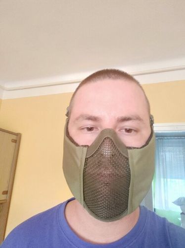 Tactical Foldable Mesh Mask With Ear Protection photo review