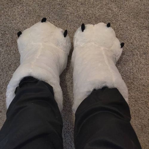 Oversized Bear Claw Winter Slippers photo review