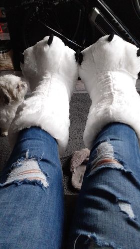 Oversized Bear Claw Winter Slippers photo review