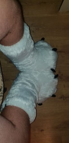 Oversized Bear Claw Winter Slippers photo review