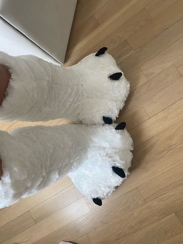 Oversized Bear Claw Winter Slippers photo review