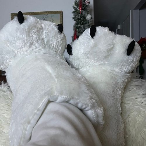 Oversized Bear Claw Winter Slippers photo review