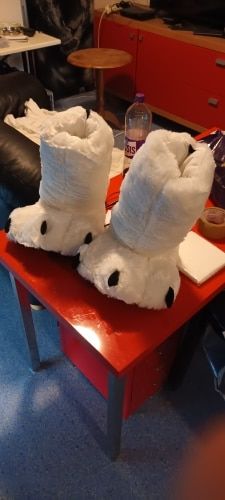 Oversized Bear Claw Winter Slippers photo review