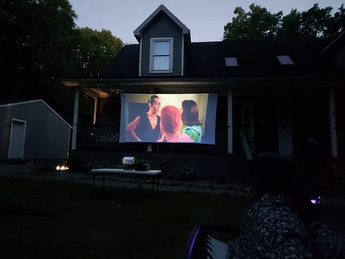 Portable Outdoor Movie Projector Screen - 150" photo review