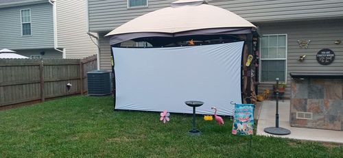 Portable Outdoor Movie Projector Screen - 150" photo review