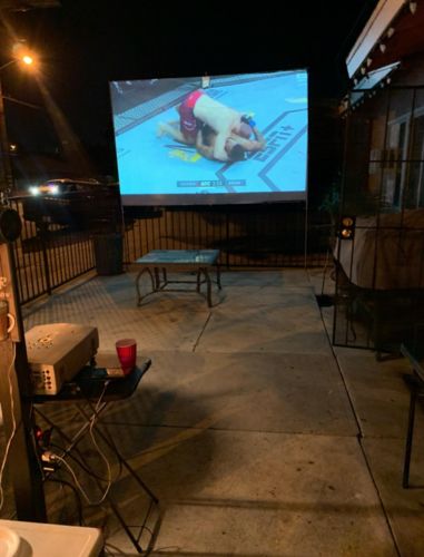 Portable Outdoor Movie Projector Screen - 150" photo review