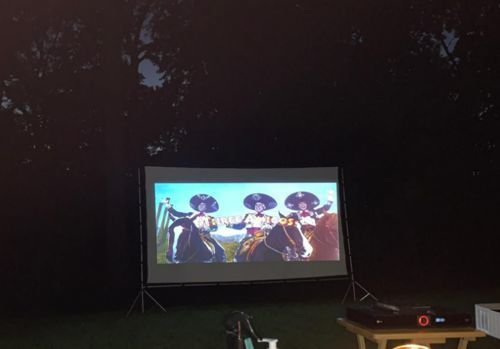 Portable Outdoor Movie Projector Screen - 150" photo review