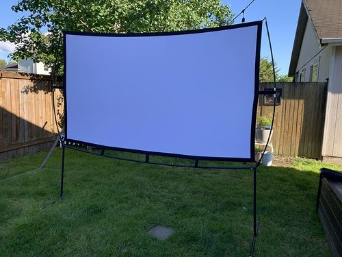 Portable Outdoor Movie Projector Screen - 150" photo review