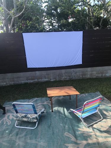 Portable Outdoor Movie Projector Screen - 150" photo review