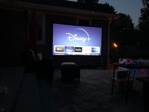 Portable Outdoor Movie Projector Screen - 150" photo review