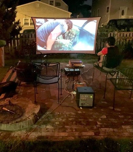 Portable Outdoor Movie Projector Screen - 150" photo review