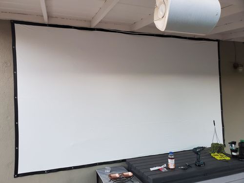 Portable Outdoor Movie Projector Screen - 150" photo review