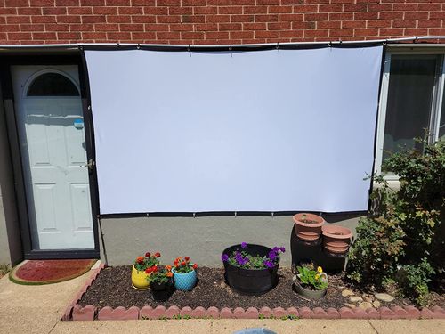 Portable Outdoor Movie Projector Screen - 150" photo review