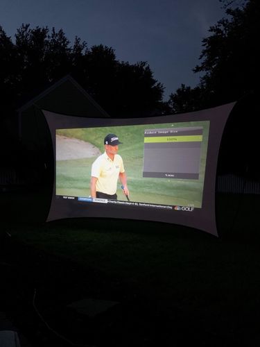 Portable Outdoor Movie Projector Screen - 150" photo review