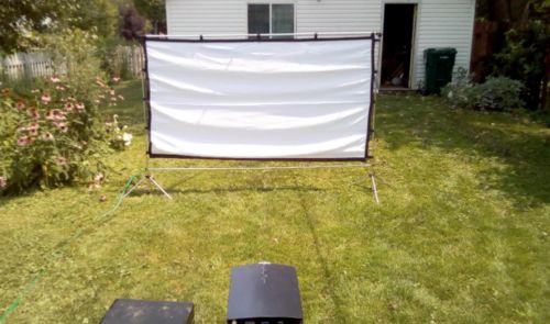 Portable Outdoor Movie Projector Screen - 150" photo review