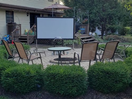 Portable Outdoor Movie Projector Screen - 150" photo review