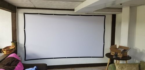 Portable Outdoor Movie Projector Screen - 150" photo review