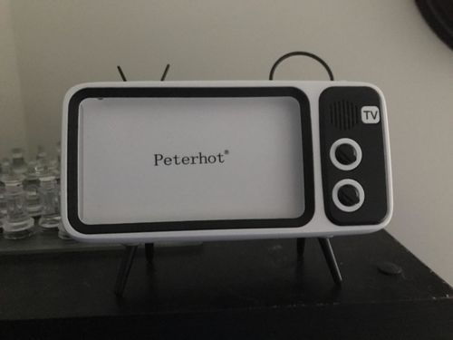 Retro-TV-Telefonhalter und Bluetooth-Lautsprecher photo review