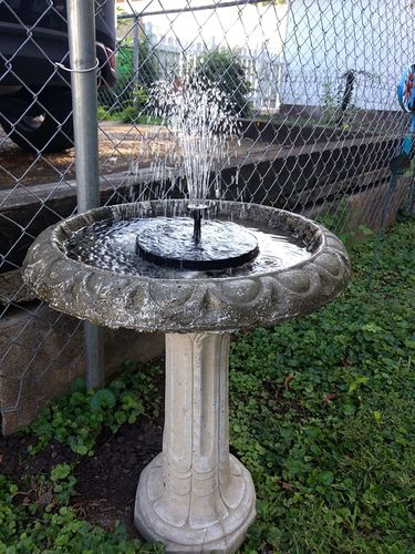 Solar Powered Bird Bath Water Fountain Pump - Garden And Pond photo review