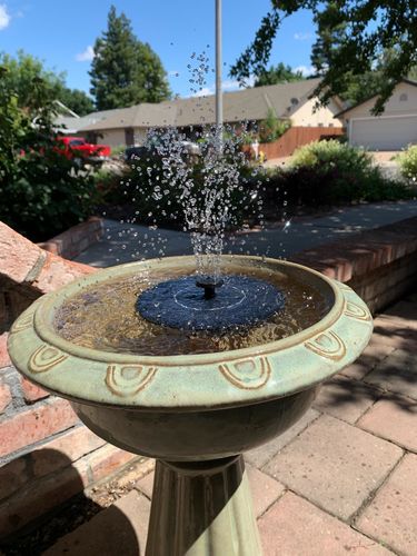 Solar Powered Bird Bath Water Fountain Pump - Garden And Pond photo review