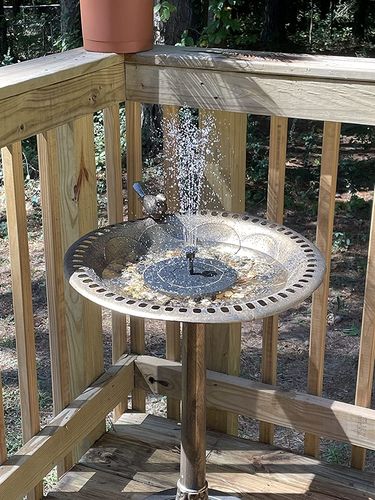 Solar Powered Bird Bath Water Fountain Pump - Garden And Pond photo review