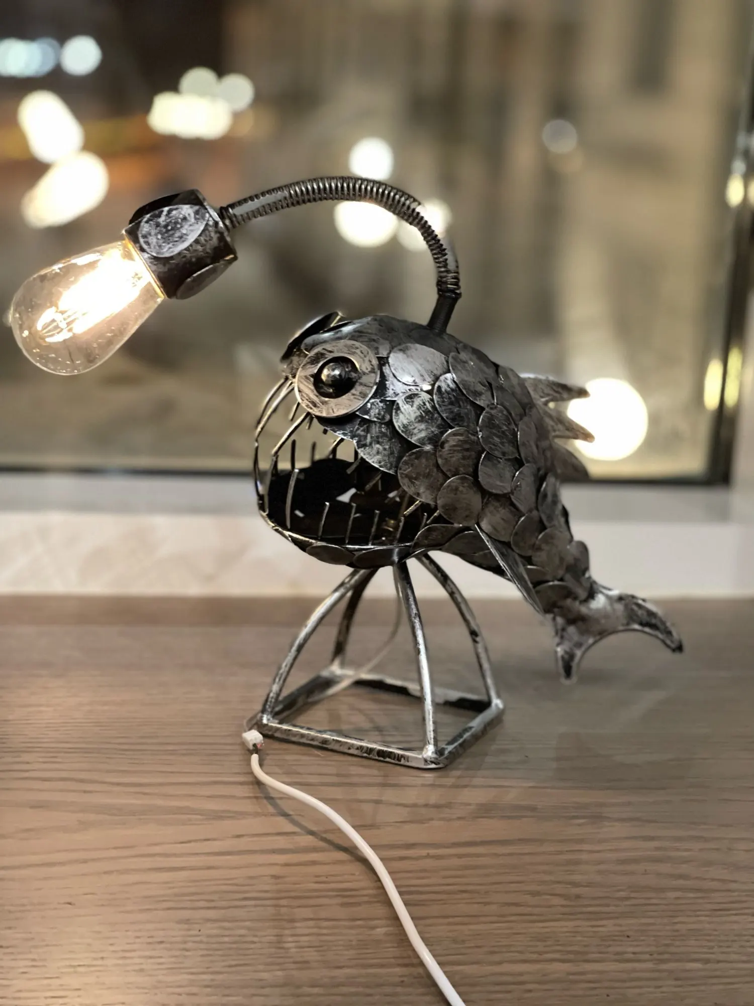 Steampunk Angler Fish Lamp photo review