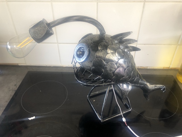 Steampunk Angler Fish Lamp photo review