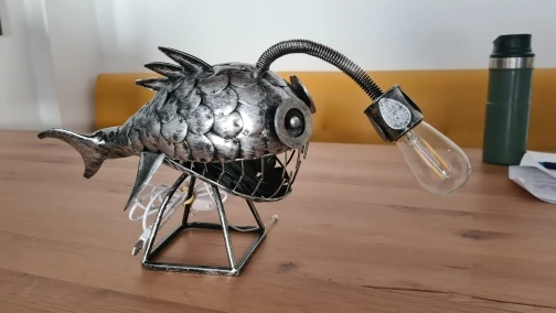 Steampunk Angler Fish Lamp photo review