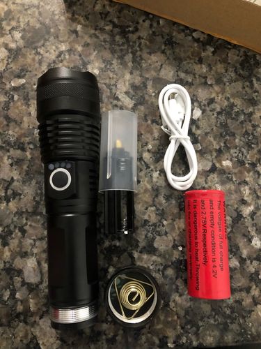 Tactical Led Flashlight 90000 Lumens Rechargeable Brightest photo review