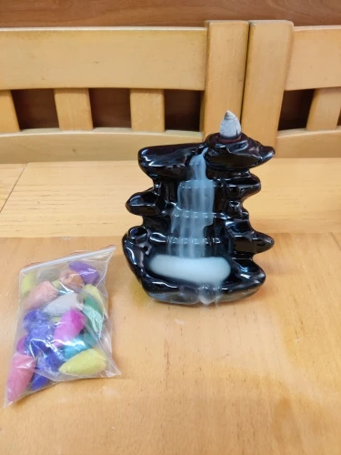 The Multi Layer Waterfall Aromatherapy Waterfall Incense Burner For Gift Home And Office With 20 photo review