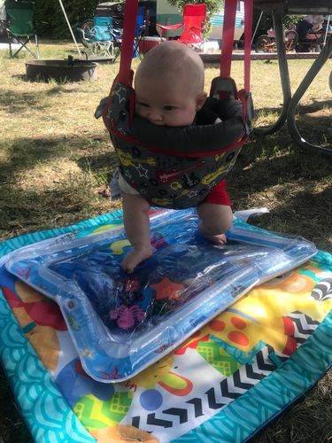 Tummy Time Water Mat - Baby Inflatable Aquarium Water Mat Toy photo review