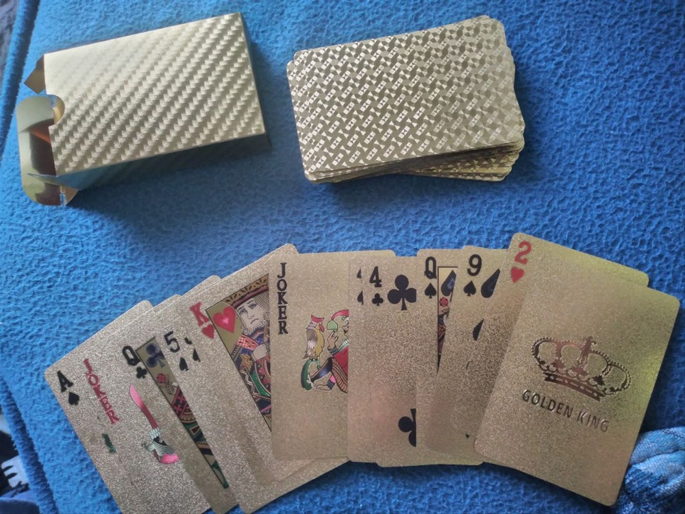 Waterproof Golden Playing Durable Cards photo review